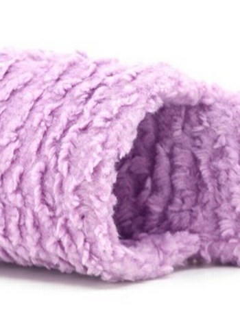 Mor Peluş Kadın Dolgu Topuk Ev Terliği - Görsel 2