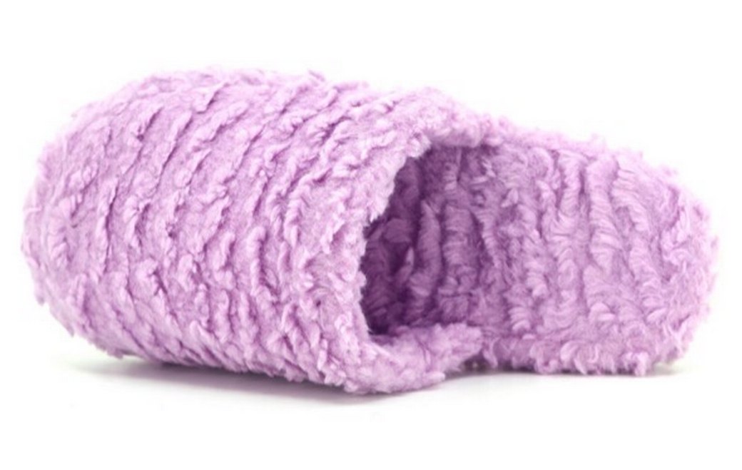 Mor Peluş Kadın Dolgu Topuk Ev Terliği - Görsel 2