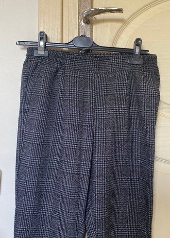 LC Waikiki Gri Pilili Kadın Kumaş Pantolon