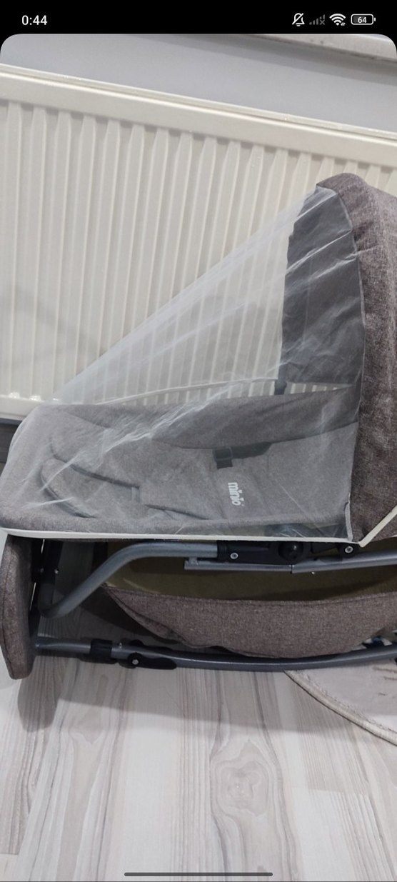 Minio Keten Kumaşlı Beş Kademeli Ayarlı Beşik - Görsel 2