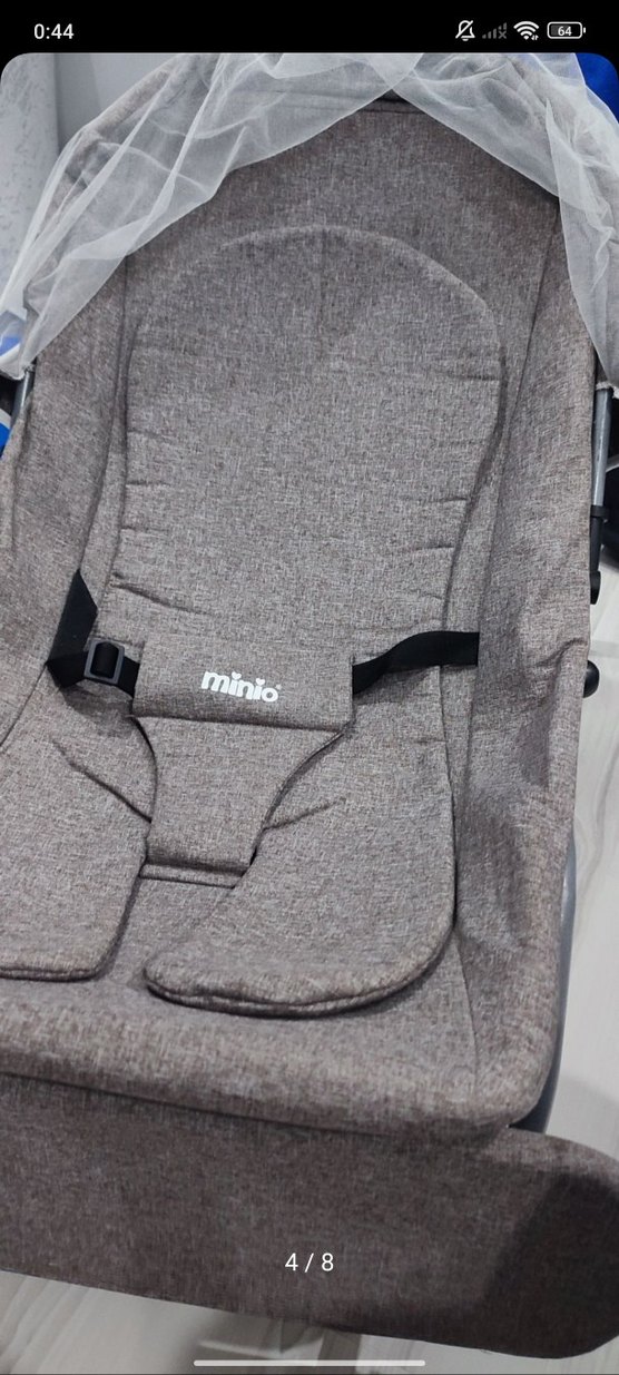 Minio Keten Kumaşlı Beş Kademeli Ayarlı Beşik - Görsel 3