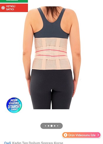 Bej Ayarlanabilir Doğum Sonrası Korse - Görsel 2