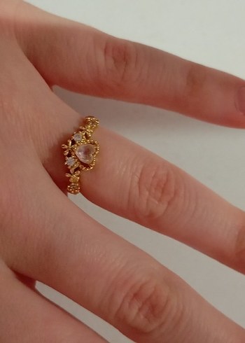 Altın Renkli Parıltılı Bohem Kadın Yüzük - Görsel 2