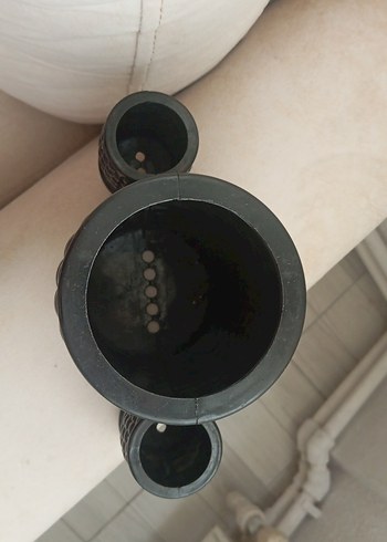 Siyah Dokulu Seramik plastik vazo seti - Görsel 2