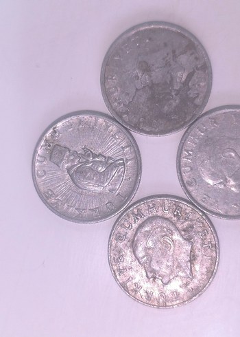 Gri Vintage 10 Lira Madeni Paralar - Görsel 2