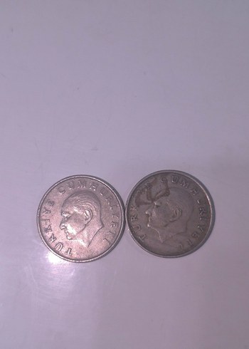 Gri Vintage 50 Lira Madeni Paralar - Görsel 2