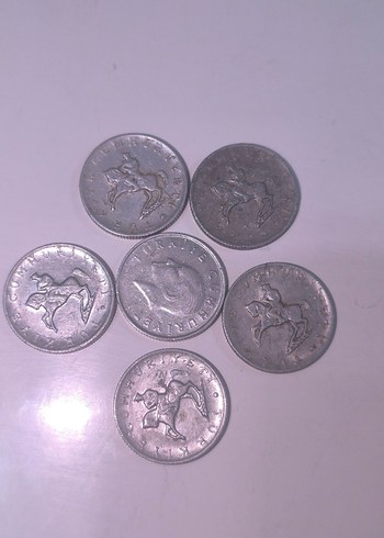 Gri Vintage 5 Lira Madeni Paralar - Görsel 2