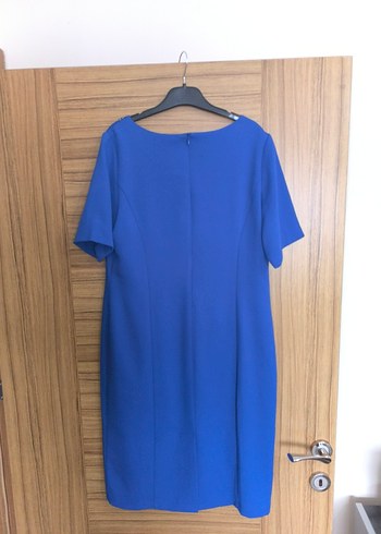 Mavi Renk Taş Nakışlı Abiye Elbise - Görsel 2