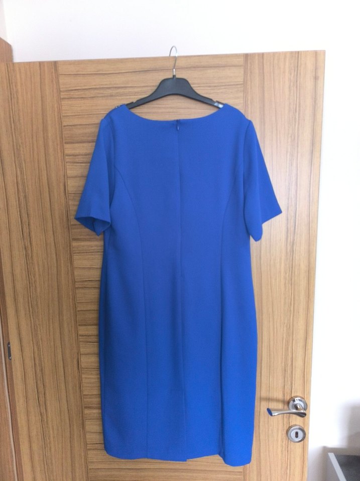 Mavi Renk Taş Nakışlı Abiye Elbise - Görsel 2