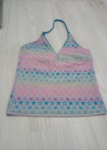 Kız Çocuk Çok Renkli Askılı Üst bikini üstü - Görsel 2