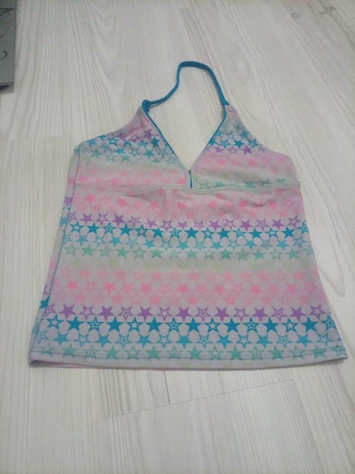 Kız Çocuk Çok Renkli Askılı Üst bikini üstü - Görsel 2