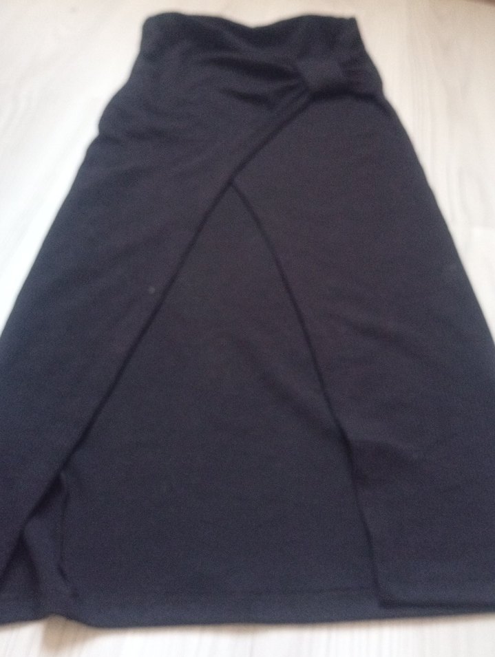 Gri Drapeli Midi Etek - Görsel 5