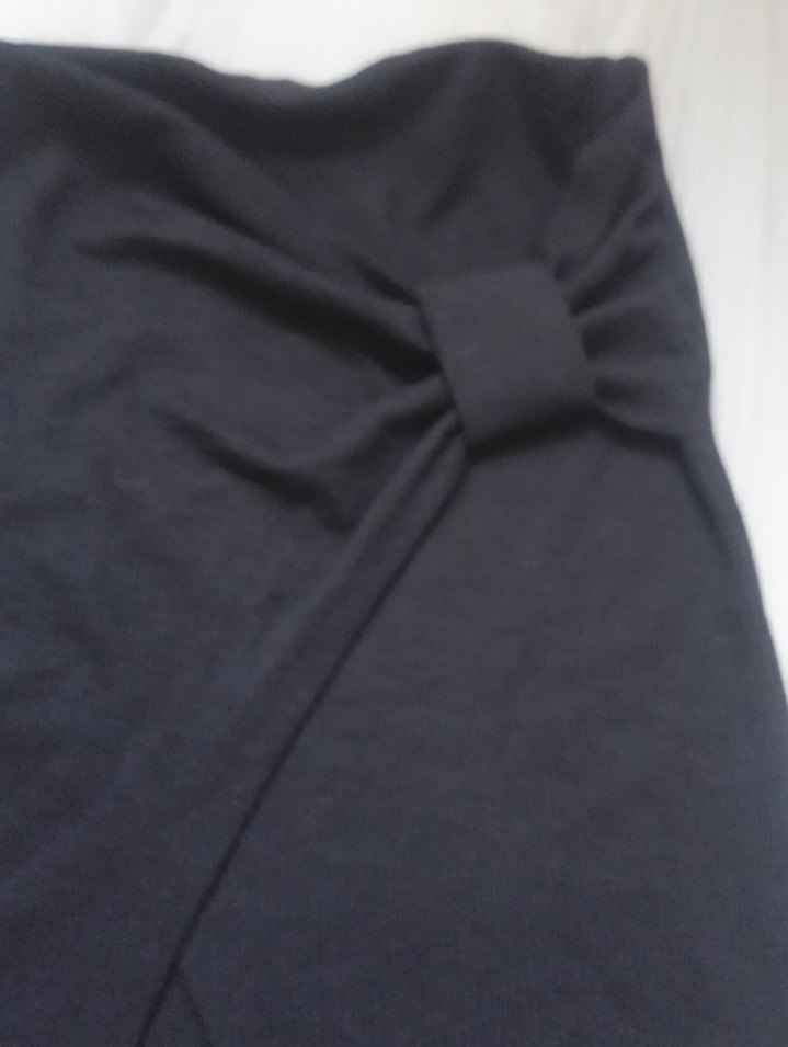 Gri Drapeli Midi Etek - Görsel 4