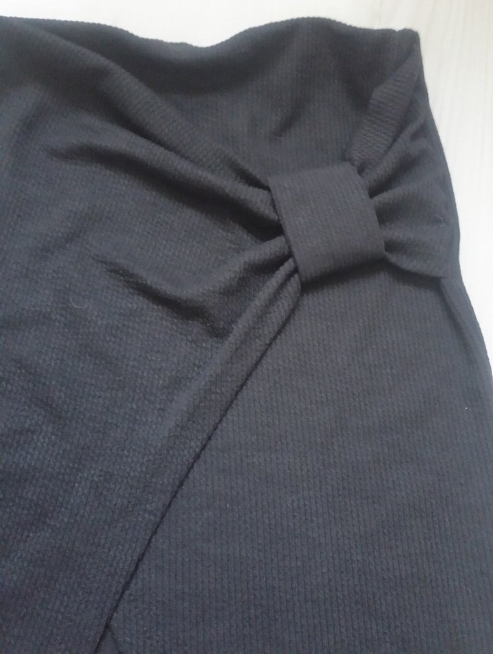 Gri Drapeli Midi Etek - Görsel 2