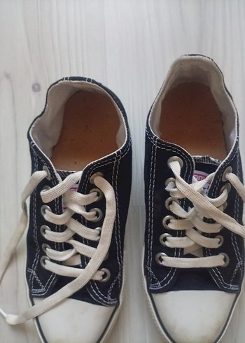 Diğer Kadın Siyah Denim Bağcıklı bez Spor Ayakkabı