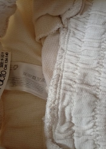 Beyaz Pamuklu Mini Şort Rahat Kesim - Görsel 2