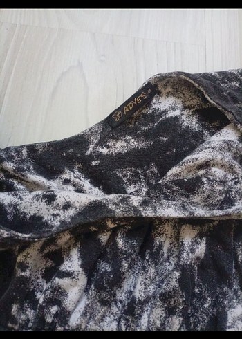 Kadın Gri Batik Desenli Uzun Elbise - Görsel 4