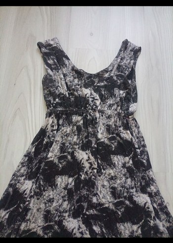 Kadın Gri Batik Desenli Uzun Elbise - Görsel 3