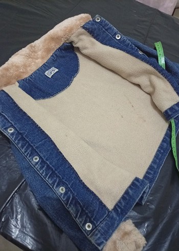 Nakışlı Düğmeli Kız Kot Ceket mont - Görsel 2