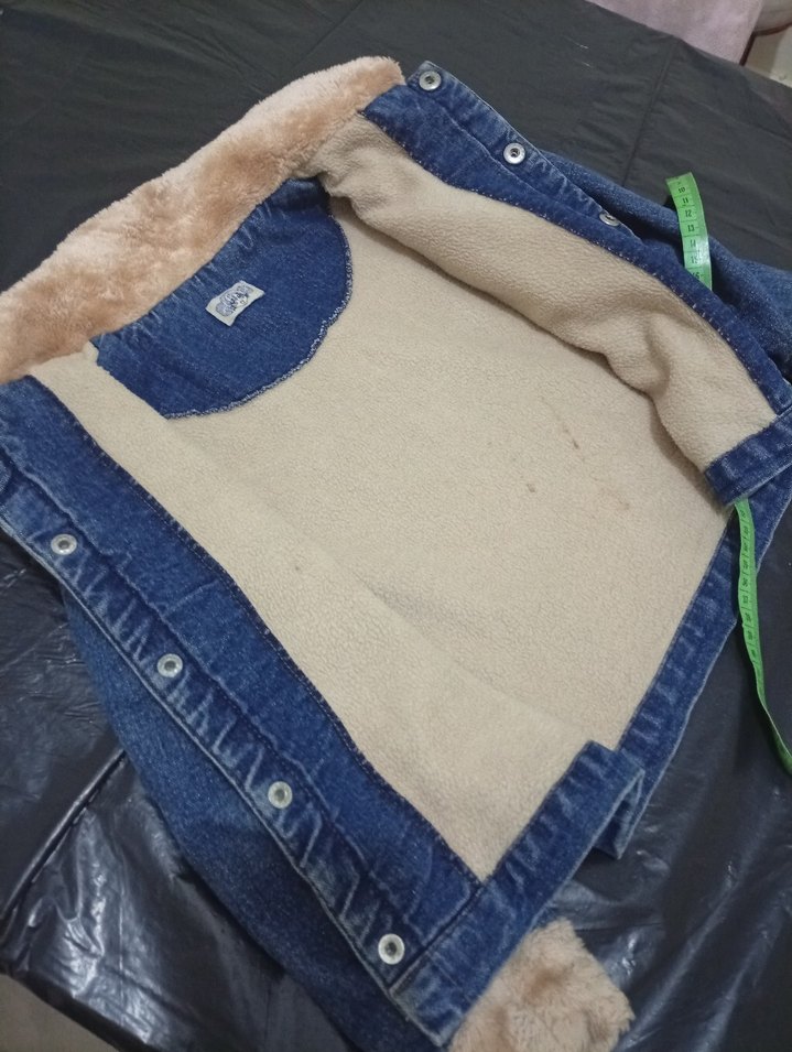 Nakışlı Düğmeli Kız Kot Ceket mont - Görsel 2