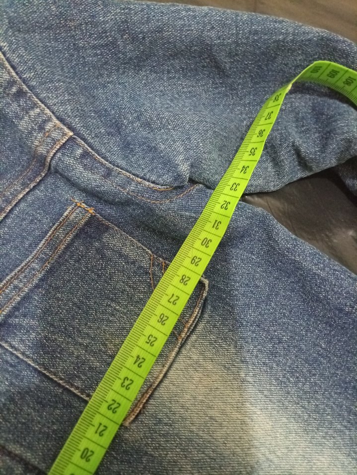 Nakışlı Düğmeli Kız Kot Ceket mont - Görsel 3