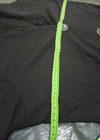 Düğmeli Siyah Uzun tesettür tunik - Görsel 7