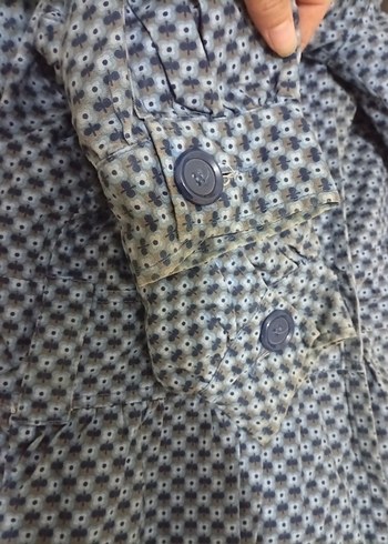 Düğmeli  Uzun Kadın Kaban - Görsel 4