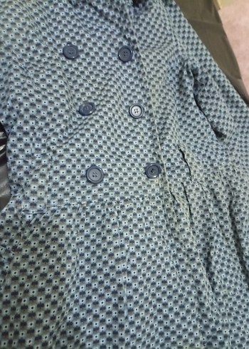 Düğmeli  Uzun Kadın Kaban - Görsel 8