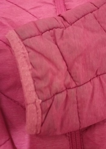 Pembe Kapüşonlu Kadın Kış Montu - Görsel 3