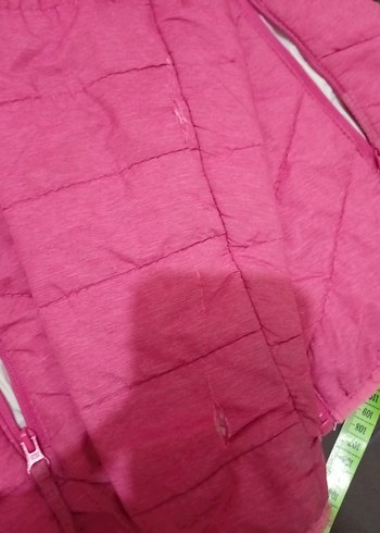 Pembe Kapüşonlu Kadın Kış Montu - Görsel 8