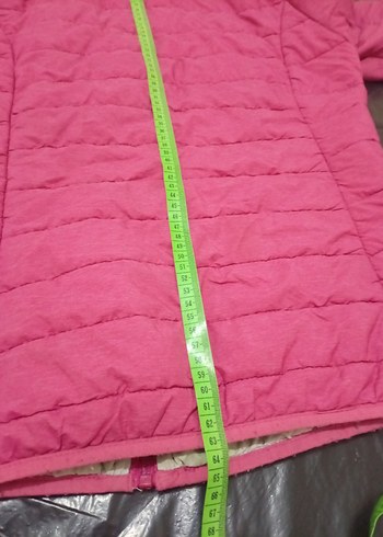 Pembe Kapüşonlu Kadın Kış Montu - Görsel 5