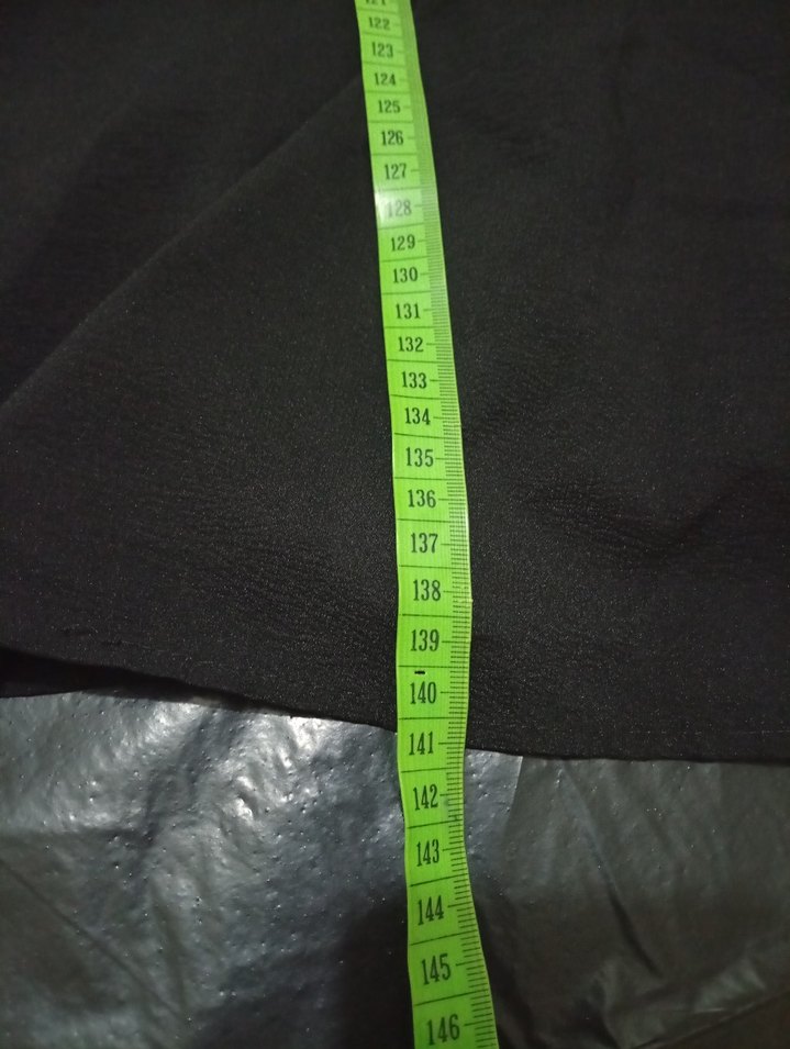 Uzun Siyah Salaş Elbise, Yüksek Yaka, Drapeli - Görsel 4