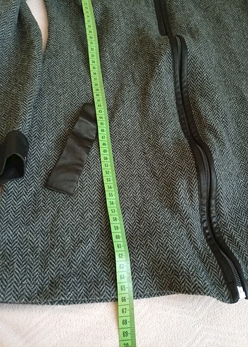 Gri Midi Fermuarlı Kadın Kaban - Görsel 2