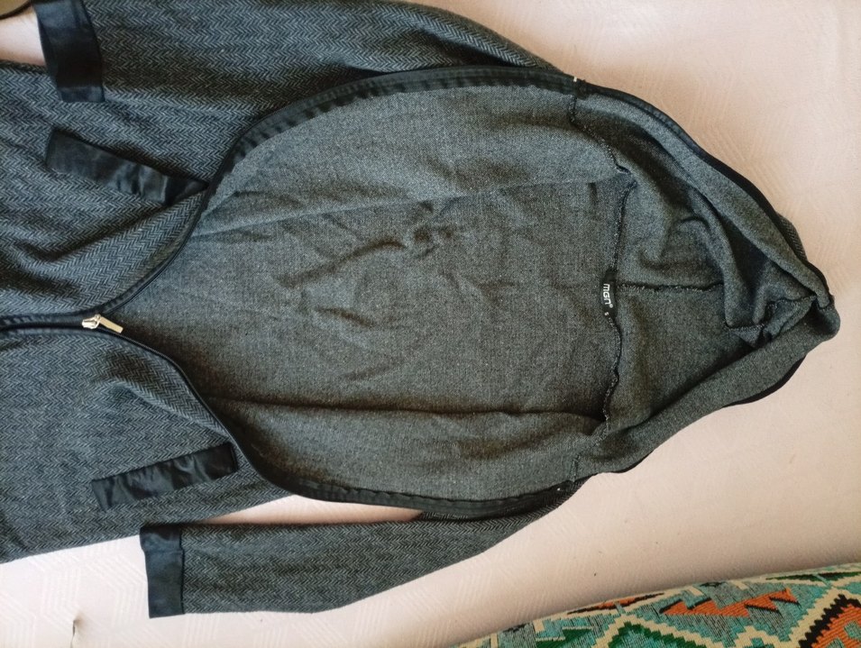 Gri Midi Fermuarlı Kadın Kaban - Görsel 5