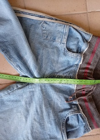 Kadın Mavi Bol Kesim Kot Pantolon - Görsel 3