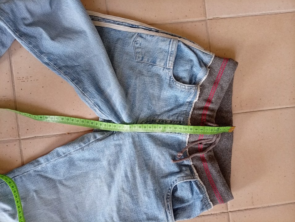 Kadın Mavi Bol Kesim Kot Pantolon - Görsel 3