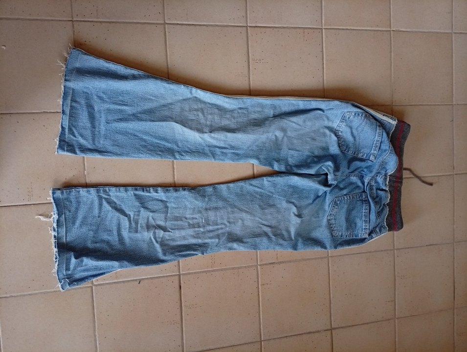 Kadın Mavi Bol Kesim Kot Pantolon - Görsel 2