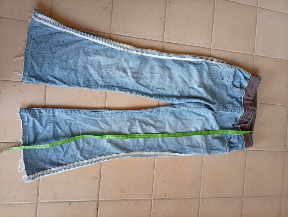 Kadın Mavi Bol Kesim Kot Pantolon - Görsel 4