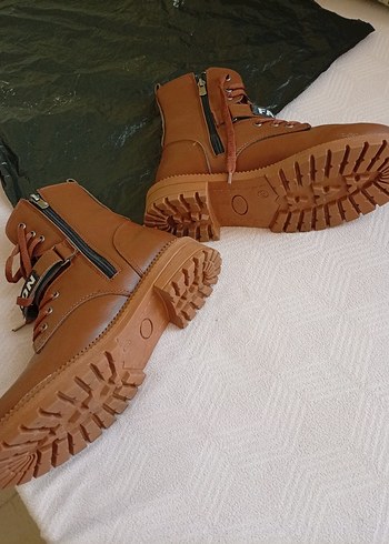 Kahverengi Deri Kadın Topuklu Bot - Görsel 7