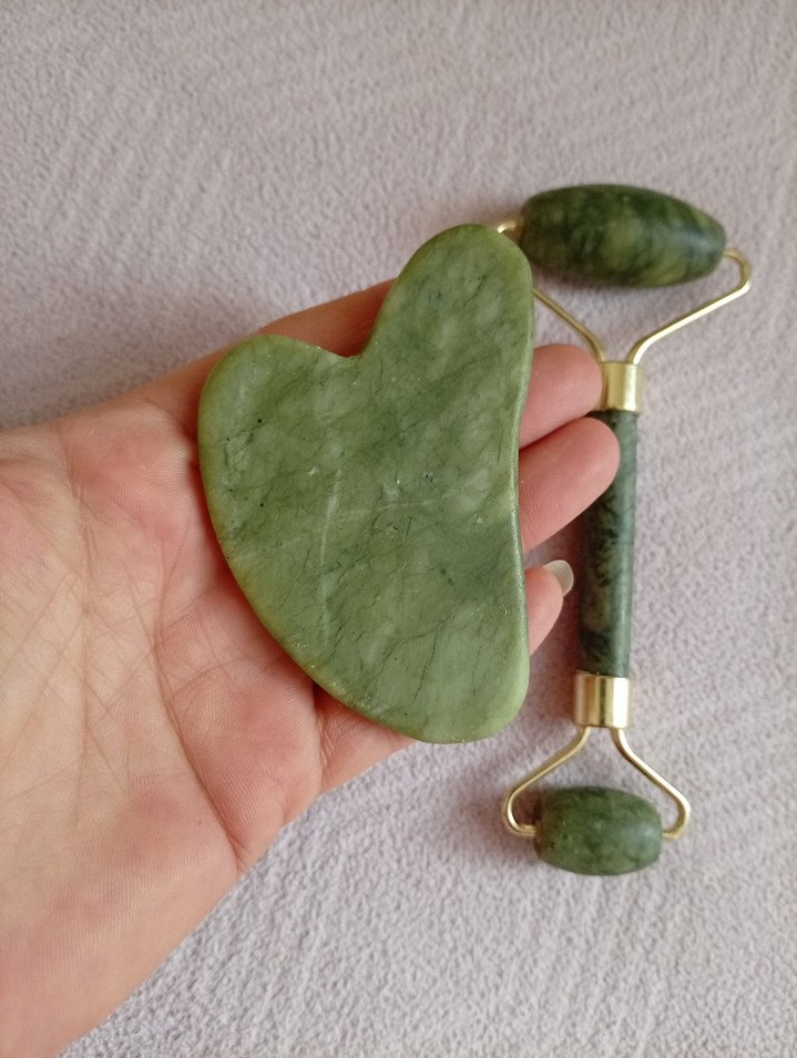 Yeşim Taşından Masaj Aleti ve Gua Sha Seti - Görsel 3