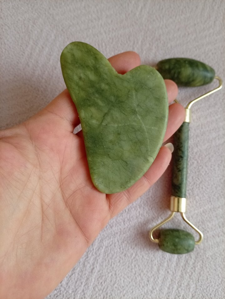 Yeşim Taşından Masaj Aleti ve Gua Sha Seti - Görsel 4