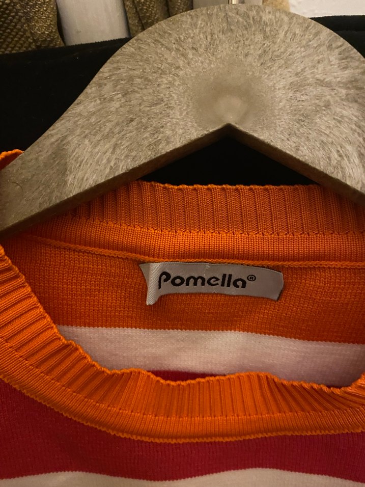 Pomella Turuncu Baskılı Kadın Triko - Görsel 2