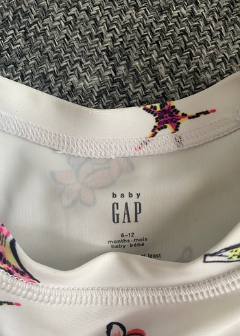 6-12 ay Kız Bebek Uzun Kollu Desenli Fırfırlı Takım mayo - Görsel 5