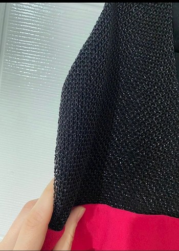 38 Beden Abiye elbise Balık form Fuşya