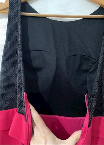 Abiye elbise Balık form Fuşya - Görsel 4