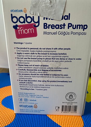  Beden Renk ebebek Baby Mom Manuel Göğüs Pompası Beyaz