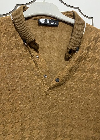 Kahverengi Düğmeli Erkek Polo Tişört - Görsel 2