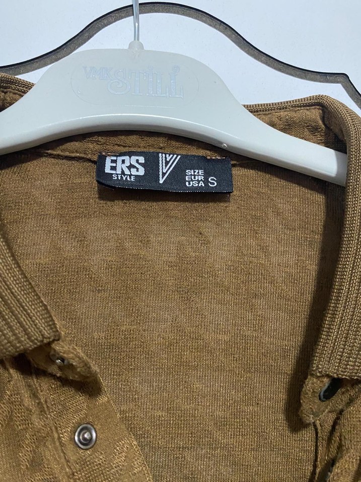 Kahverengi Düğmeli Erkek Polo Tişört - Görsel 3