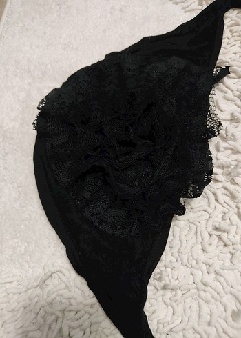 Dantel Detaylı Siyah bayan bone - Görsel 3