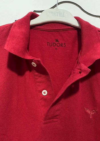 Tudors Kırmızı Erkek Polo Yaka Kısa Kollu Tişört - Görsel 2